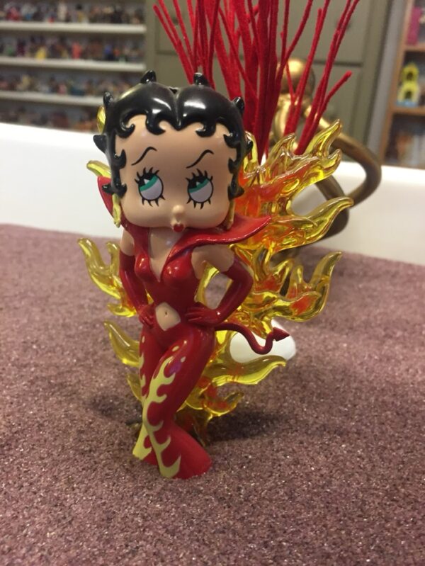 A cartoon character figurine on a table