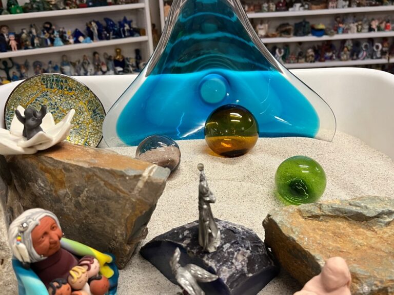 A group of objects on a table AI-generated content may be incorrect.